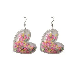 Fashion colorful heart statement Earring